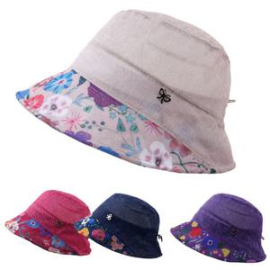 사이즈조절 와이어 꽃챙 벙거지 4color 엄마 여름모자/OM-B41007