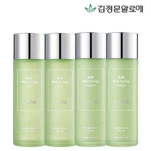 [김정문알로에] 큐어 카밍 토너 2개+카밍 에멀젼 2개 (정가 174,000원)