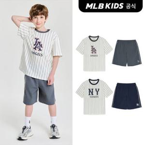[택가99,000원][MLB키즈공식] 바시티 스트라이프 티셔츠 세트 (2color) 7AS1V0853