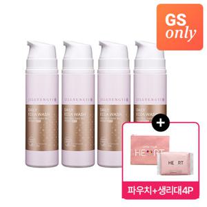 [GS단독][질경이] 홈쇼핑 부문 1등 여성청결제 데일리 에코아 워시 골드폼 150g x4개+여행용 파우치+생리대 중형(4개입)