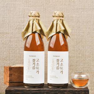 고소미가 저온압착 참기름 350ml+350ml (총 2병) 통참깨 100%