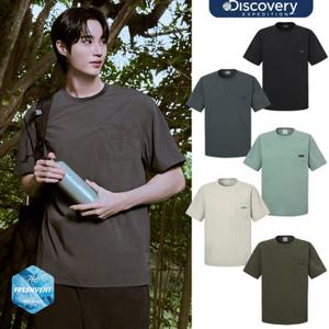 [백화점]디스커버리 [택가79,000원] 남성 프레시벤트 우븐 가슴포켓 반팔티셔츠 DMRS81053