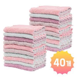 구디푸디 20+20 물먹는 극세사 벨벳 요술행주 40P (25X25cm)