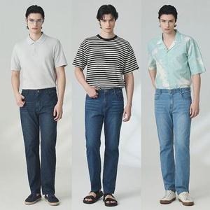 [뱅뱅] 26SS 남성 여름 라이크라 스트레이트 데님 3종
