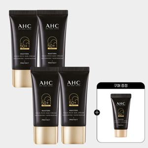 AHC 마스터즈 아쿠아리치 선크림 듀오세트 2개(총 30ml 4개)+(증정)마스터즈 선크림 10ml 1개