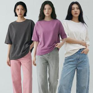 [라칼로] 3종세트 여성 피그먼트 티셔츠