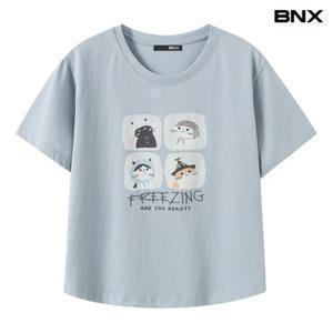 [BNX] 그래픽 프린팅 레터링 반팔 티셔츠 (BY2TS088L0)