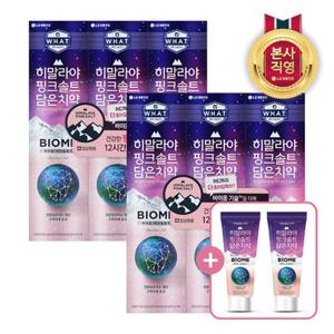 죽염 히말라야 핑크솔트 바이옴 치약 100gx6개+바이옴 치약 90g*2개 증정