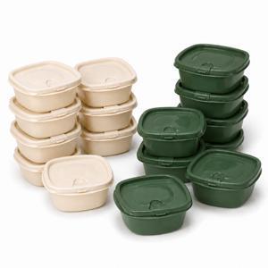 [8/10 쿠폰적용가 8,900원] 맥스앤맥스 냉동밥 소분 밀폐용기 16종 세트(올리브그린 8개+아이보리 8개)