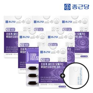 [종근당] 20100 저온 초임계 알티지 오메가3 루테인 지아잔틴 24 6박스 + 쇼핑백 / 순도 70% 비타민D E