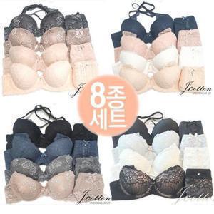 [제이투와이]예쁜 여성 속옷 4+4 set 속옷세트/브라팬티세트