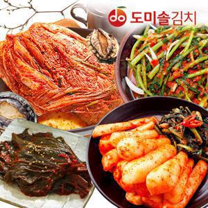 [도미솔/4종 11kg] 포기김치6.5kg+총각김치2kg+열무김치2kg+깻잎김치500g