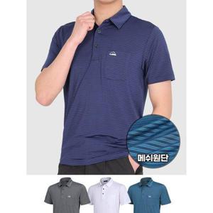 [이지바이]팀스 남성 스트라이프 반팔 카라 티셔츠(MT41LT001M)