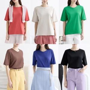 ★한정수량/6종세트 9,900원★[로가시아] 오가닉 컴포트 티셔츠 여 6종