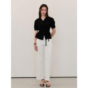 CC콜렉트 스트랩 포인트 브이넥 블라우스_C262MSC333