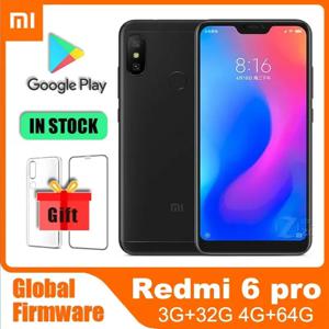 샤오미 레드미 6 프로 4g 64g 휴대폰 글로벌롬 4000mAh 배터리 듀얼심 퀄컴 스냅드래곤 625 안드로이드 중고폰
