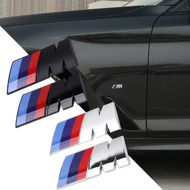 새로운 자동차 펜더 사이드 엠블럼 리어 트렁크 배지 M 로고 스티커 BMW M M3 M5 M6 X3 E46 E90 F30 G20 E36 E34 G30 액세서리용