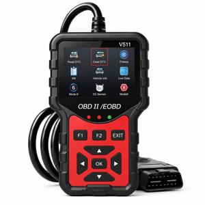 V511 Obd2 스캔 진단 도구, 배터리 테스터, 엔진 고장 코드 리더, 실시간 데이터, DTC 쿼리, 스냅샷 기능 탑재