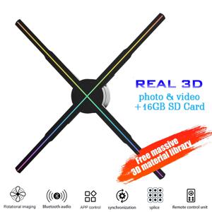 56cm HD 3d 홀로그램 팬 회전식 가상 이미징 프로젝션 비디오 사진 광고 조명 프로젝터 지원 Wifi 업로드