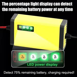 자동차 배터리 충전기 12V 2A 220V 전원 펄스 수리 충전기 습식 건식 납산 배터리 LED 디스플레이 모토 트럭 배터리 충전기