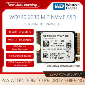 웨스턴 디지털 SN740 1TB 2TB M.2 2230 Gen4 PCIe 4.0 NVMe 솔리드 스테이트 드라이브 (스팀 덱, ROG Ally, 서피스 프로X, 노트북, PC용)