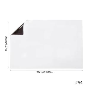 A3 A4 드라이 이레이즈 자석 화이트보드 시트, 사무실 책상 워크스테이션 할 일 목록용 마커가 있는 유연한 자가 접착식 화이트보드