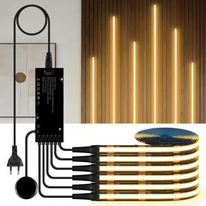 1-10개 그룹 COB LED 스트립 라이트 블랙 PCB 핸드 스윕 터치 디머 스위치 (방, 침대 옆, 벽 패널, 음향판, 계단 장식용)