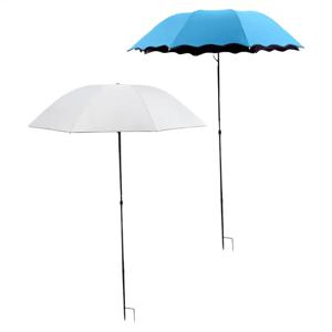 95cm 야외용 접이식 정원 파라솔, 수국꽃 UV 차단 캐노피, 파티오 발코니용 지면 삽입형