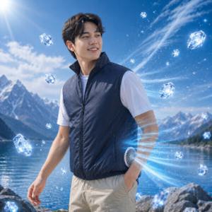 세인트비 프리미엄 에어쿨링 선풍기조끼 UV차단 암막코팅 초강력 모터 6000rpm