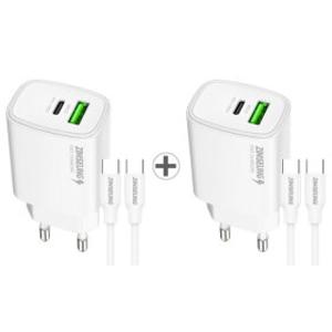 짐승 초고속 25W PPS PD+QC 3.0 듀얼 어댑터 충전기 + C to C 케이블 1.2m 포함 2개