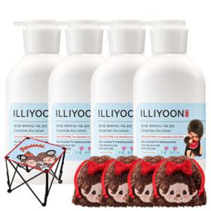 일리윤 세라마이드 아토로션 600ml 몬치치 4입 + 캠핑테이블