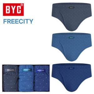 BYC MCF2303 프리시티맥시순면남성삼각팬티3매입_유색