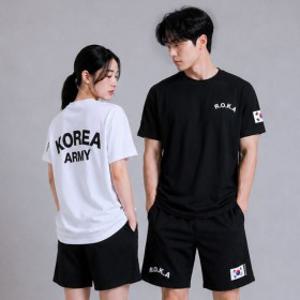ROKA 로카 남녀공용 에어쿨 데일리 티셔츠 반바지 4color  군인 반팔티 반바지 쿨링 티셔츠