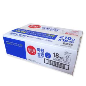 이천쌀밥 210gX18개입 즉석밥 햇반 당일 도정한 쌀밥