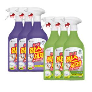 홈스타 락스와세제 스프레이 500ml 6개 (후로랄 3개/후레쉬 3개)