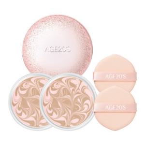 AGE20S 스파클 핑크 뉴에센스 커버팩트 핑크라떼 21호 (케이스1+리필 12.5g 2개)