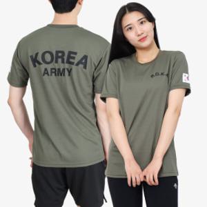 로카티 ROKA 반팔 카키 군인 군대 티셔츠
