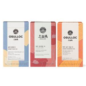 오설록 베스트 티 3종 세트 60입 (삼다꿀배티+제주동백꽃+삼다영귤티)