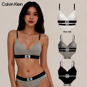 Calvin Klein Underwear CK 여성 코튼 스포츠브라 브라렛 팬티 세트