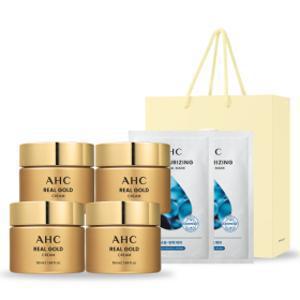 AHC 리얼 골드 크림 50ml 4개 +(증정)에센셜마스크 2매+쇼핑백(버터)