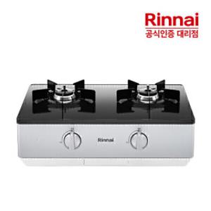 전국설치 린나이 2구 가스레인지 RTR-642BJ 펄실버 과열방지센서 AA신제품 전면건전지