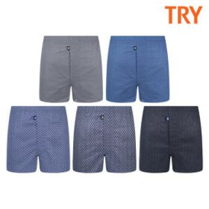 (5 SET) TRY 남성 프리미엄 가공 트렁크 팬티 5매세트