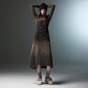 (광주신세계)CAPSULE LINE A라인 서스펜더 데님 원피스 ER4DO160