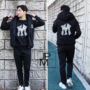 제이피엠 남여 커플 트레이닝복 겨울 3P 기모 트레이닝복세트 조끼 티셔츠 바지 3종세트 재고정리 최저가