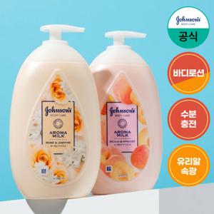 [존슨즈/뷰티] 바디로션 향좋은 보습 퍼퓸 피치 에프리콧 500ml+로즈 자스민 500ml