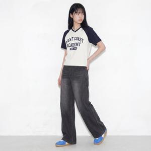 행텐틴즈 여아 커팅 사이드 라인 와이드 데님팬츠_165(14570-155-404-10)