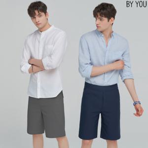 [바이유][바이유] 남성 인견 버뮤다 밴딩 쇼츠 2종택1_BI5M