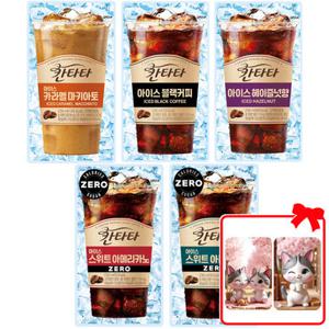 칸타타 아이스 파우치커피 230mlx10팩 아메리카노 헤이즐넛 + 대순이 캐릭터 포토카드