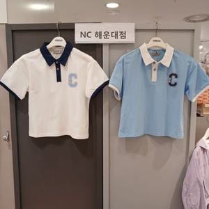 [오후]깔끔~단정~얇고 촉감 좋은 면~자수 피케 카라 티셔츠 OHRA24502