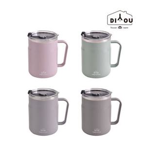 1P+1P 디유 캠핑 뚜껑 스텐 보냉 보온 머그 컵 잔 텀블러 520ml